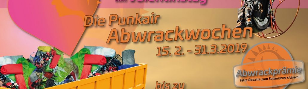 Punkair-Abwrackwochen für RC-Gleitschirme und Flugsysteme