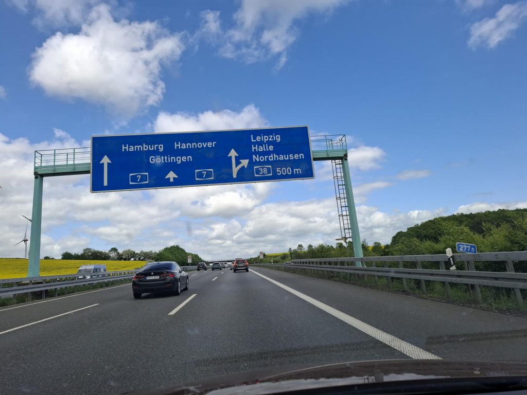 Prowing 2025. Auf der Autobahn A7 in Richtung Leipzig.